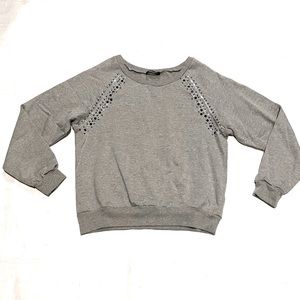 Mark. Gray Studded Pullover Sweater
